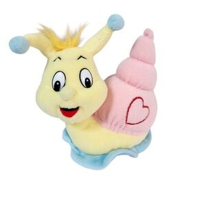 Vintage Fuzzy Street Snail Plush Toy  Heart Cartoon Character Stuffed‎ Animal